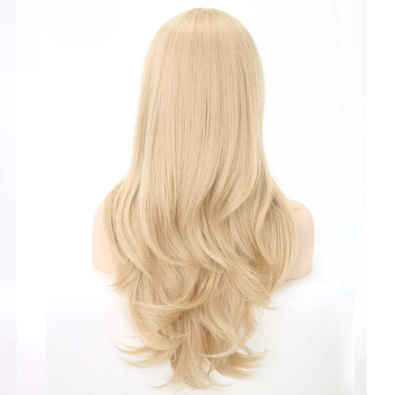 LANYI волосы 2 тона Омбре серый блонд синтетический парик для женщин средняя часть длинные волнистые волосы парики Высокая температура косплей волос парик