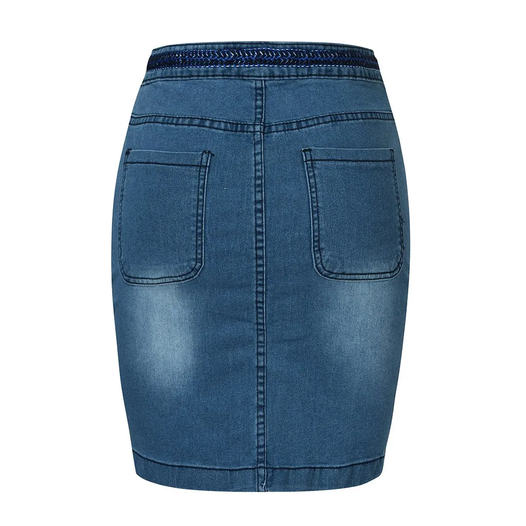 Faldas mujer moda юбки женские летние с карманами повседневные джинсовые сексуальные женские джинсы Зимняя юбка jupe femme saia midi