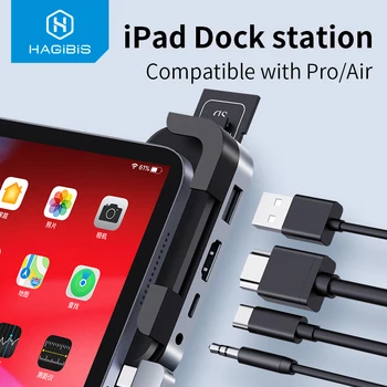 

Hagibis USB C Hub Type C to HDMI PD Charging 3.5mm Audio Jack SD/Micro Card Reader USB 3.0 hub for iPad Pro Air 2018 2019 2020