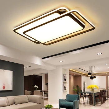 

New living room ceiling lamp simple Nordic modern creative bedroom lamp black / white high-end adjustable light ceiling lamp