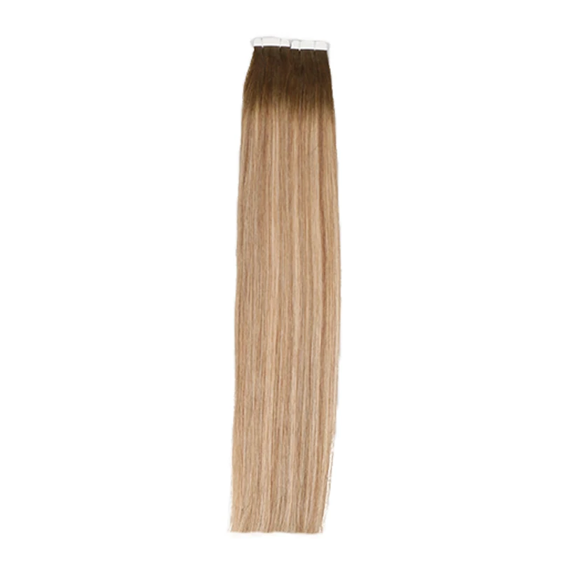 Toysww Remy Tape In Human Hair Extensions Double Drawn Adhesive Straight Hair Skin Weft 14- 24 Multi Colors (8)