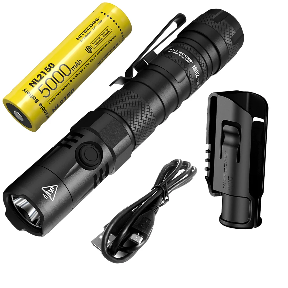 Оригинальное зарядное устройство Nitecore MH12v2 1200LM Cree XP- L2 V6 светодиодный USB-C