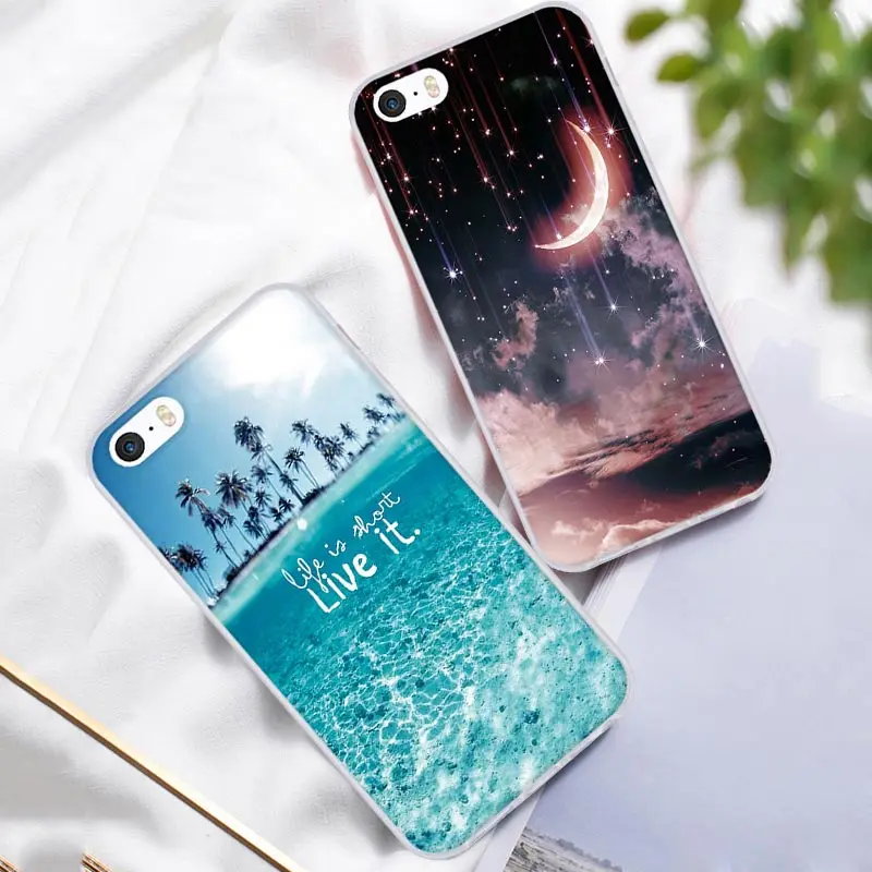 海边椰树、流星弯月