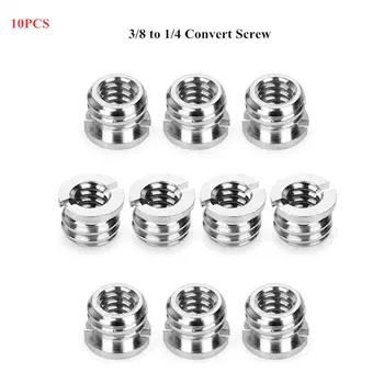 

10Pcs/set Metal 1/4" to 3/8" Interchange Convert Screw Adapter for Tripod Monopod Ballhead DSLR SLR Camera Accessories