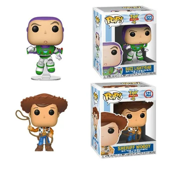 

FUNKO POP Original TOY STORY 4 Buzz Lightyear Woody Hamm Buzz REX PVC Action Figures Collection Model Toys for Children