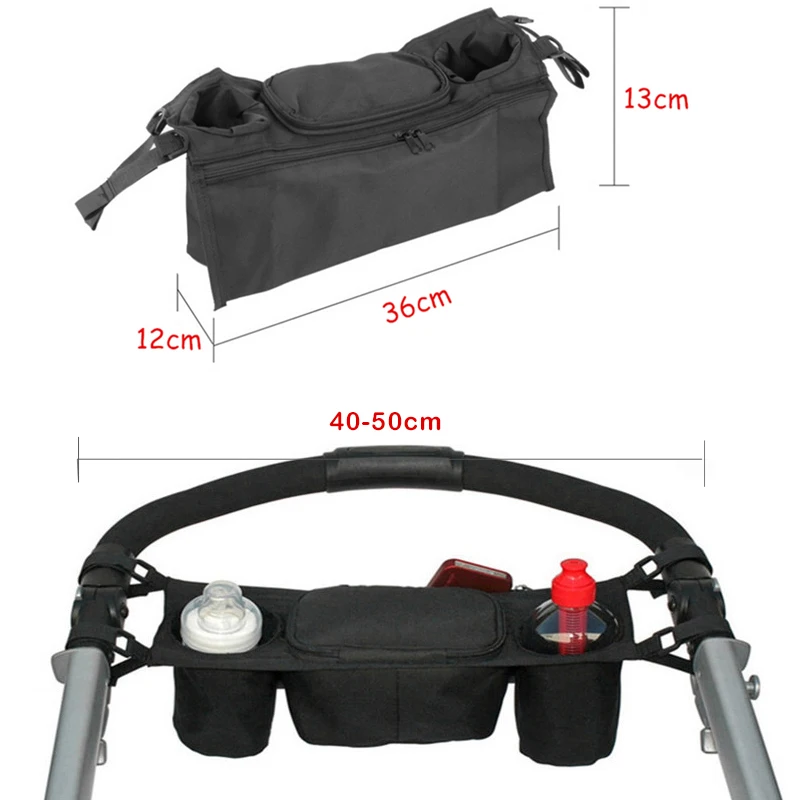 Baby Stroller Organizer Baby Prams Carriage Bottle Cup Holder Bag for Pram Buggy Baby Stroller Accessories Wheelchair Bag images - 6