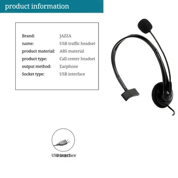 

Office Wired Headset Stereo Computer Headphone with Mic Mute Switch Noise Cancelling Headset Gaming Headset for Call Center