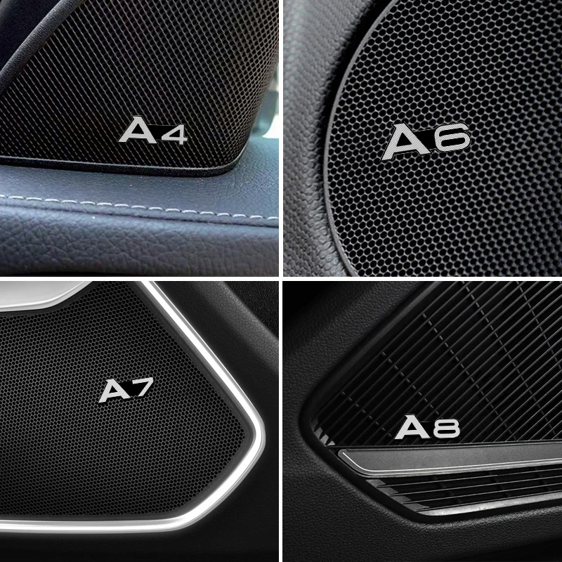 4 шт. модификация для Audi A3 A4 A6 A7 A8 TT алюминиевые аудио декоративные наклейки