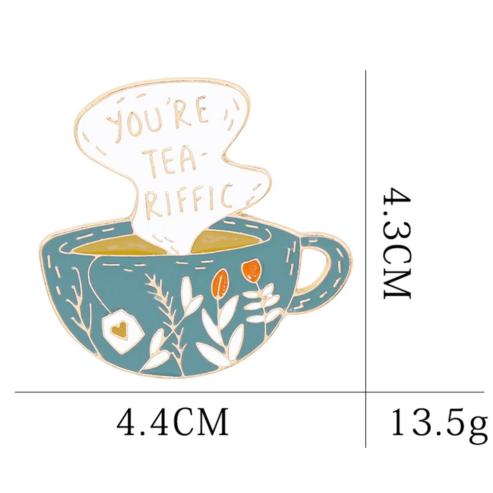 1 шт. булавка для воротника брошь для одежды металлическая забавная кофейная чашка You Are tea Rlfflc Броши для женщин мужские Роскошные ювелирные изделия пряжка