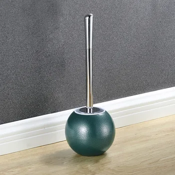 

Handheld Toilet Brush Set Hotel Stainless Steel Bathroom Ergonomic Corner Long Handle Office Home Scrubbing Sturdy With Holder