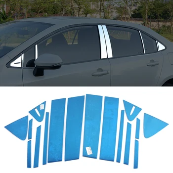

Fit For Toyota Corolla E210 Sedan 2019 2020 Car Styling Chrome Window Sill Middle Pillar Cover Trim 16pcs Auto Accessories