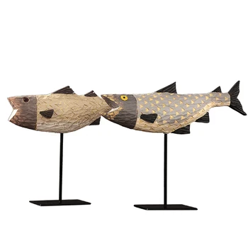 

Home Decoration Figurine Arowana Ornaments Office Living Room Wine Cabinet Model Room Soft Mounted Resin Crafts