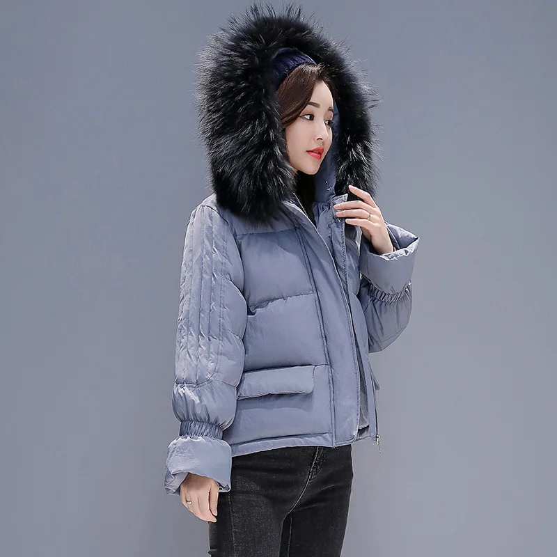 

Cotton-padded Clothes Women's Short 2018 New Style Korean-style Slim Fit Slimming Students Cotton Coat Winter Fur Collar Small C