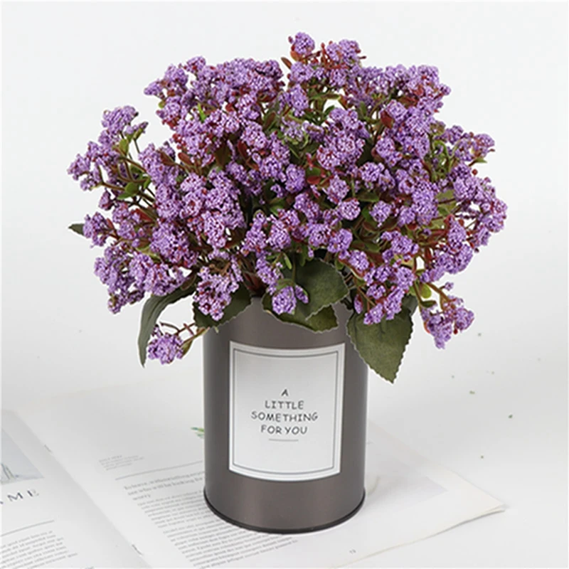 Artificial Autumn Chrysanthemum Flower Fake Foam Particles Creative Plastic Fake Flower Ornament For Wedding Home Decor