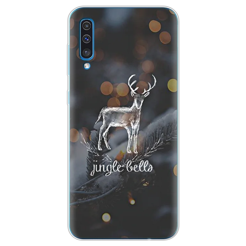 Merry Christmas Cartoon Santa Claus Deer Case For Samsung Galaxy A50 Soft Silicon Coque For Samsung A40 A60 A70 A7 A9 Cover - Цвет: sdjunglu