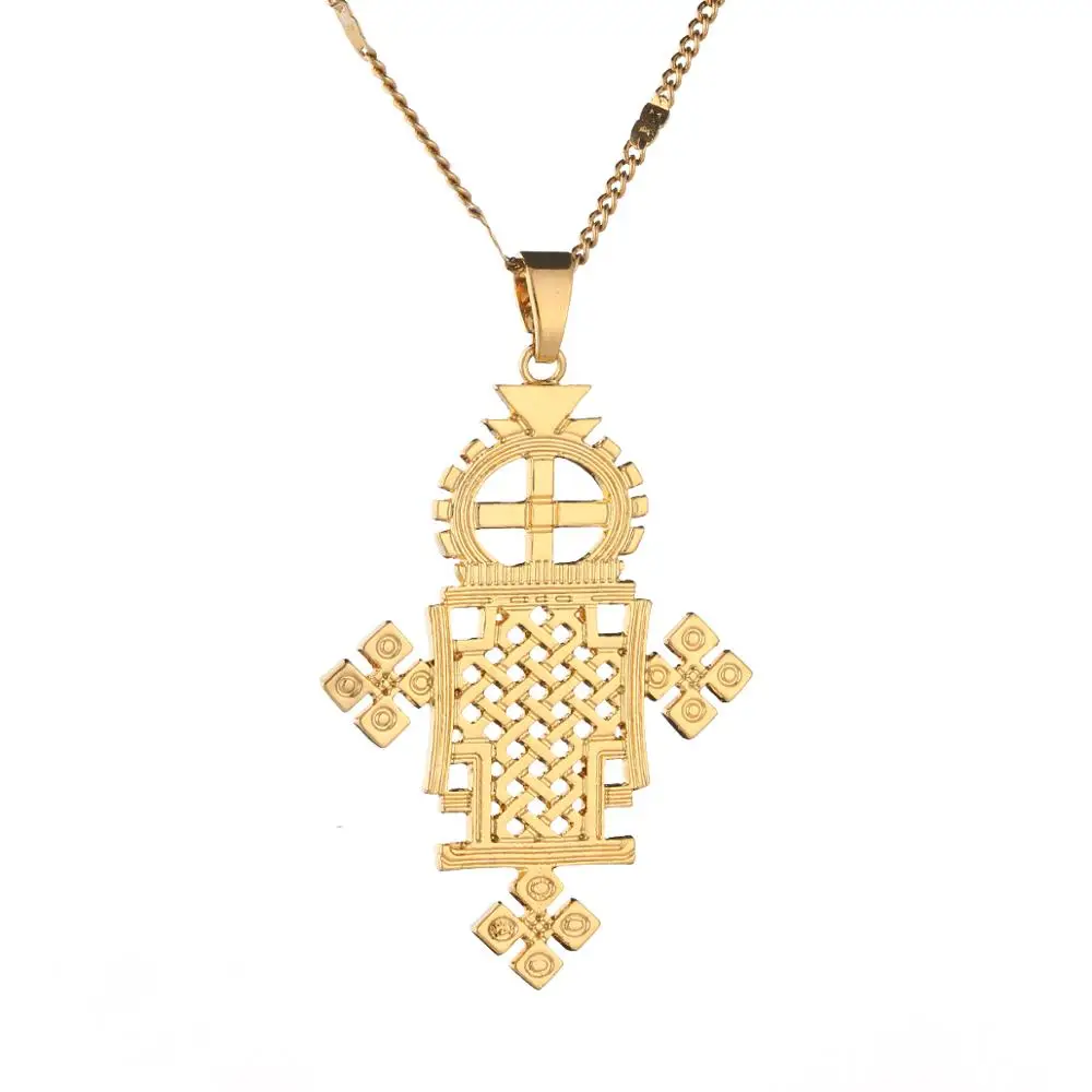 Эфиопское золото цвет крест кулон NecklaceAfrican Eretrian Coptic кресты женские ювелирные