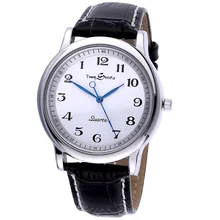 Reloj de cuarzo resistente al agua para hombre, cronógrafo de cuero, con relieve de aceite, resistente al agua