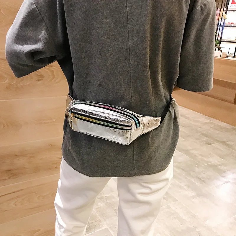 Женская поясная сумка с ремнем, Женская Роскошная модная сумка на плечо с блестками, нагрудная сумка