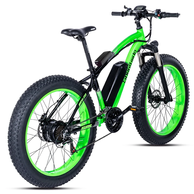 Electric bike 26*4.0inch Aluminum electric Bicycle 48V17A 1000W 40KM/H 6Speed Powerful Fat Tire bike Mountain snow ebike