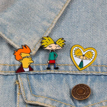 

Cartoon Arnold Pins Fun Anime Boy Enamel Pin Collection Fashion tv Show Brooch for Friends Backpack Lapel Pin Badge Jewelry Gift