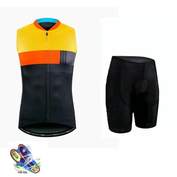 

champion cycling Jersey mountain bike jersey bib shorts men's sleeveless bike breathable sportswear Ropa Ciclismo mavic