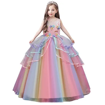 

Girls Dress Summer Unicorn Dress Kids Princess Dresses For Girls Costume Birthday Party Ball Gown Children Clothing 8 10 12 Year