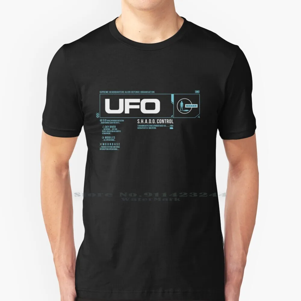 Maglietta Ufo 100% Puro Cotone Anderson _ Ufo British Straker Interceptor Skydiver Shado Alexander Foster Ellis Nina Barry