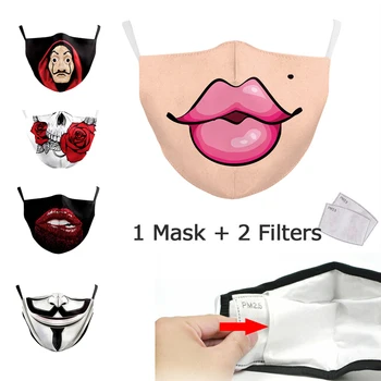 

Face Masks PM2.5 Face Mask Black Mouth Mask Reusable Mask Washable Mascarillas Face Shield Masque Facial Mask Filter Facemasks