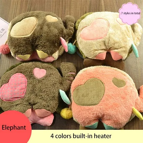 Heated Mouse Pad Winter Warm Mouse Pad Thick Cartoon Plush Hand Warmer Heated Mouse Mat USB Port With Wristguard Computer
