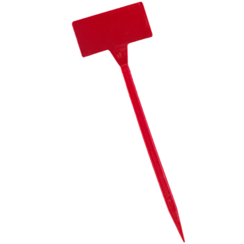 

Gardens Planting Tools 50 Pcs Bonsai Plastic Plant Labels Garden Labels T-Type Upturned Garden Tags Markers Nursery Upturned Red