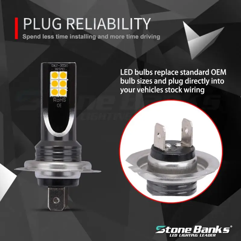 2 шт. H7 Nebel Lichter Birne 3030SMD 1600LM 3000K желтый светильник для авто Fahren Laufen lampe Автомобильные светодиодные лампы Licht автомобильные аксессуары