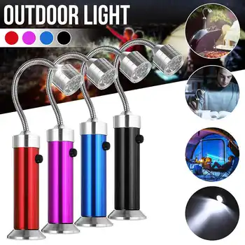

9LED 25cm BBQ Grill LED Light Magnetic Base Outdoor Travel Barbecue Camping Desk Reading Lamp