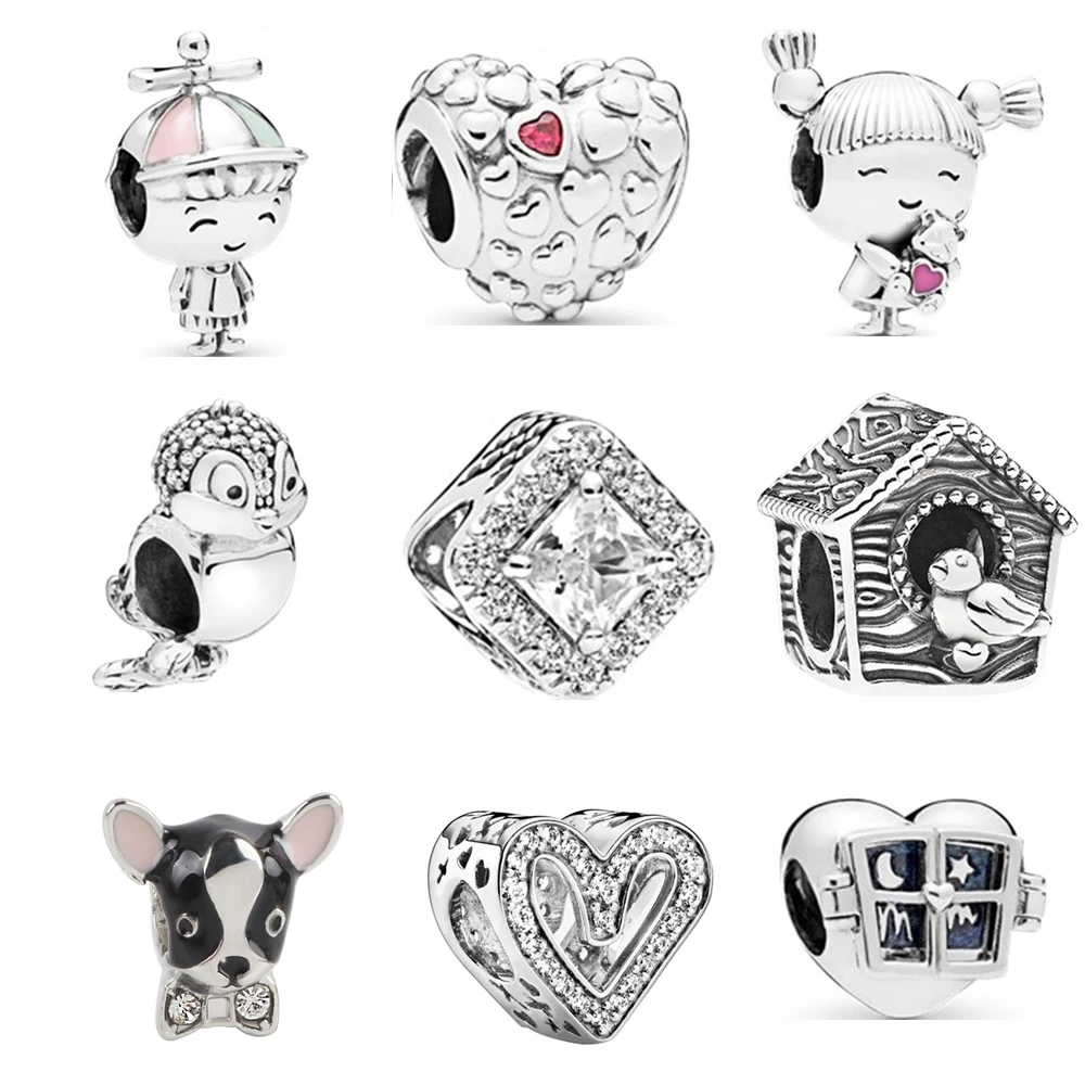 2020 New Boy And Girl Family Tree Lock Heart Forever Beads Fit Original Brand Charms Silver Colour Bracelet DIY Women Jewelry | Украшения и
