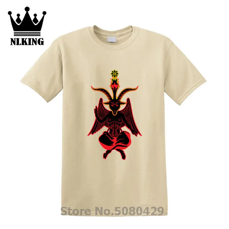 Футболка с изображением Сатанинского козла Baphomet Мужская футболка короткими