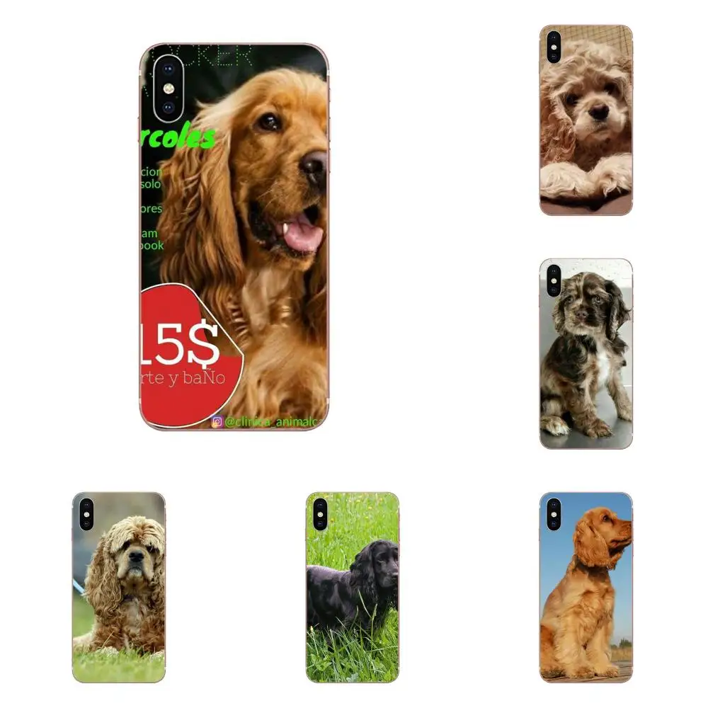 

For Xiaomi Redmi Mi 4 7A 9T K20 CC9 CC9e Note 7 9 Y3 SE Pro Prime Go Play Soft Mobile Phone Cases Cocker Spaniels Dog