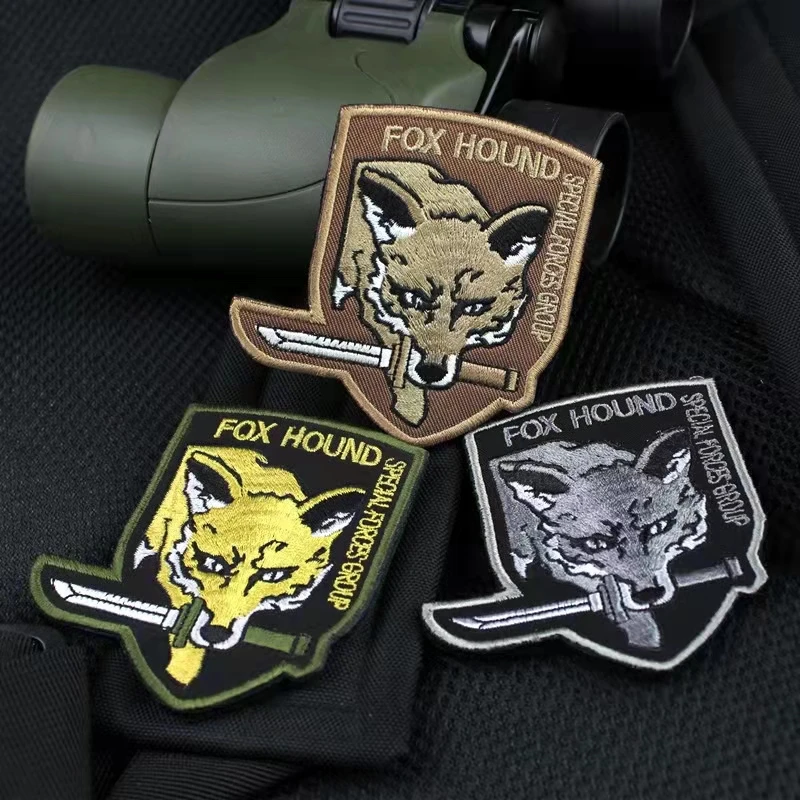 Metal Gear Solid Foxhound Emblem Ricamo Patch Per Fox Hound Uniform Badge Militaria Special Force Group Applique