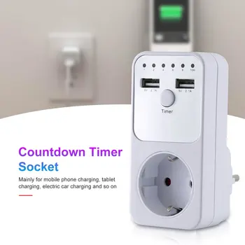 

EU Plug Countdown Timer Switch Smart Control Plug-In Socket Auto Shut Off Outlet Electronic Device