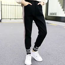 Новинка года; Сезон Зима; повседневные брюки в Корейском стиле для девочек; Детские утепленные брюки с начесом; детская одежда; теплые брюки