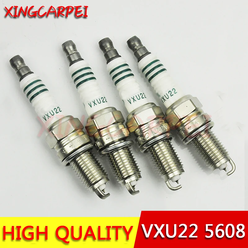 4 шт./лот Иридиевые свечи зажигания VXU22-5608 подходят для A3 Q3 TT Junjie Cross FRV FSV Beidouxing1.0/1,2 для Polo для Golf7 автозапчасти