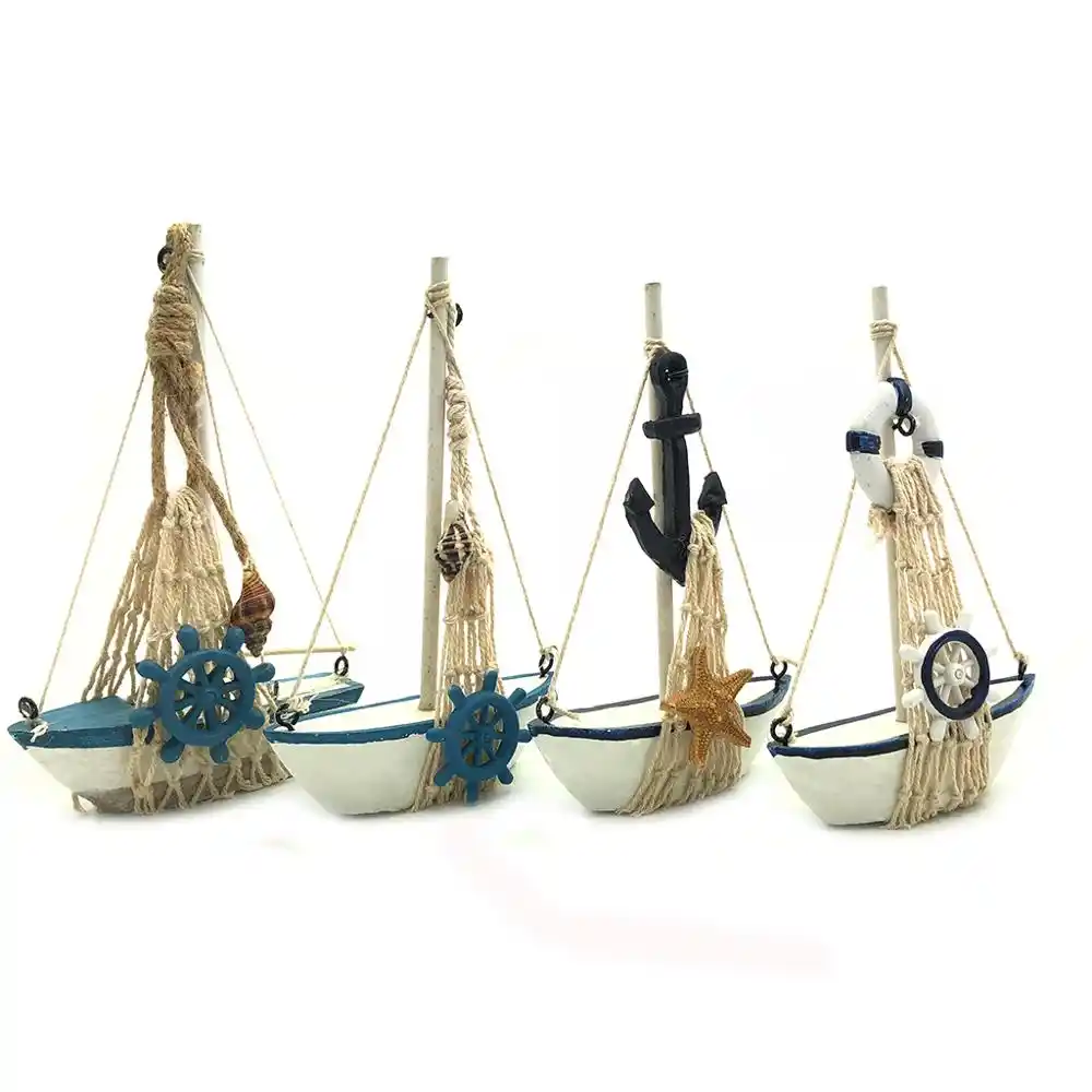 木製帆船ボート船モデルデスクトップの装飾品手作り木製クラフトクリスマスギフト卓上地中海装飾 フィギュア ミニチュア Aliexpress