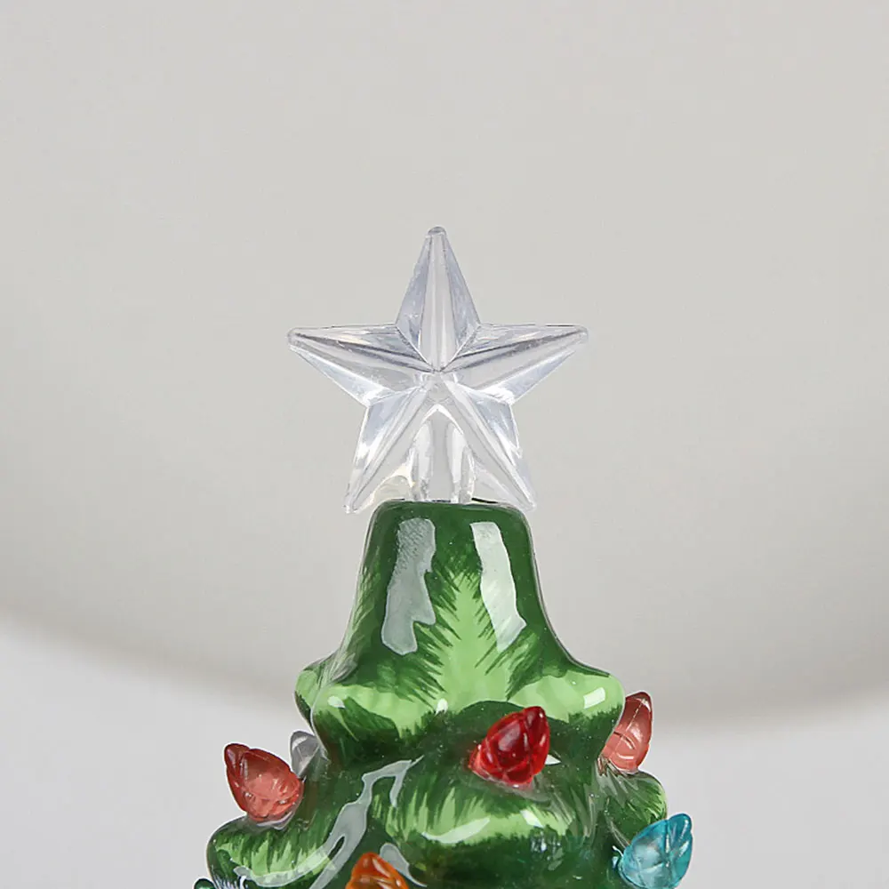 Сделай сам, декор для рождественской елки, керамический светильник для рождественской елки, настольный, Рождественский, для дома, фестиваля, милый, стол для дома, керамическое украшение, Новинка