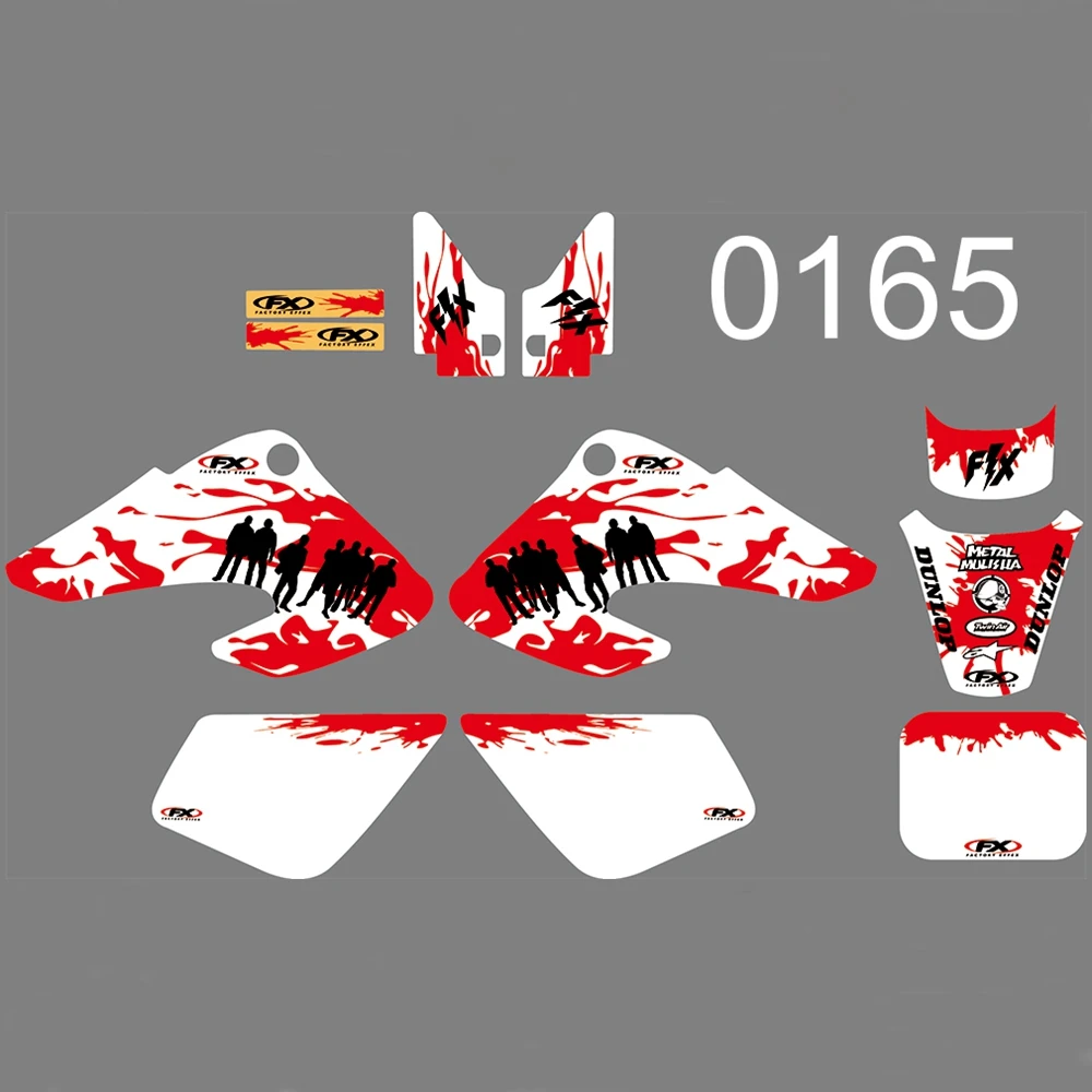 

For HONDA XR50 2000 2001 2002 2003 Graphics Decals Stickers Custom Number Name 3M Full Motorcycle Backgrounds