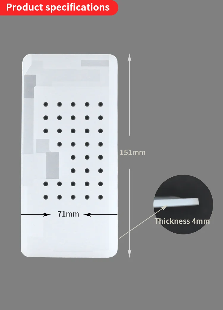 

silicone suction mat for iphone x xs max 11pro oled display screen glue removing adhesive glue cleaning tool remove rubber pad