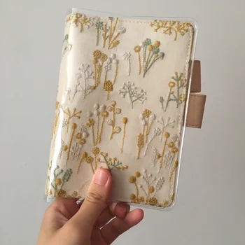 

Delicated Little Flowers Yellow Journal Cover A6 For Standard A6 Fitted Paper Book
