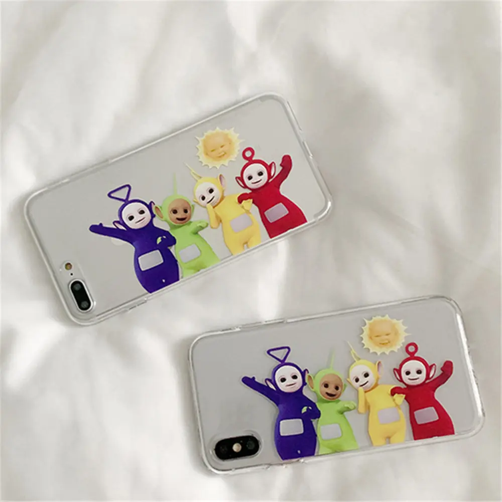

Cute Cartoon Teletubbies Case for Iphone Xs Max Xr 8Plus Clear Anti-Fall TPU Case Compatible With Iphone8/7/X/Xs/XR/Xs Max