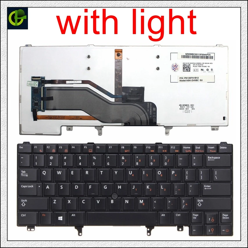 DV/_ US Version Laptop Keyboard for Dell Latitude E6320 E6230 E5420 E6330 E6440