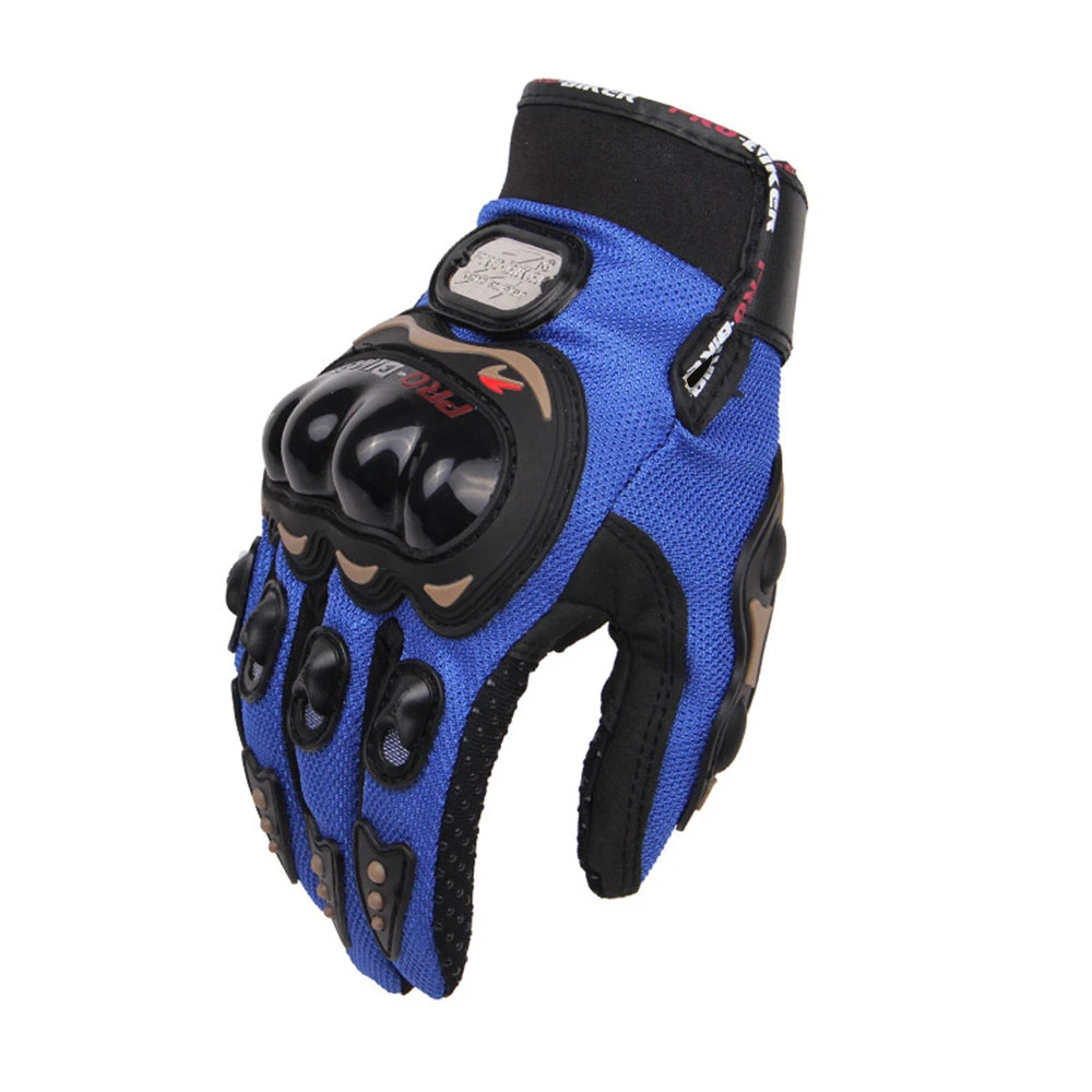 Перчатки для мотоцикла, мотоциклетные перчатки для заездов, теплые флисовые зимние водонепроницаемые перчатки с сенсорным экраном, нескользящие перчатки для езды на мотоцикле - Цвет: MCS-01C Blue