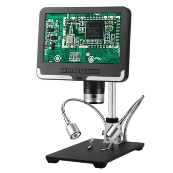 

AD206 7 Inch LCD Screen 2.0MP 200X Digital Microscope Industrial Inspection Electron Microscope Mobile Phone Repairing PCB Solde