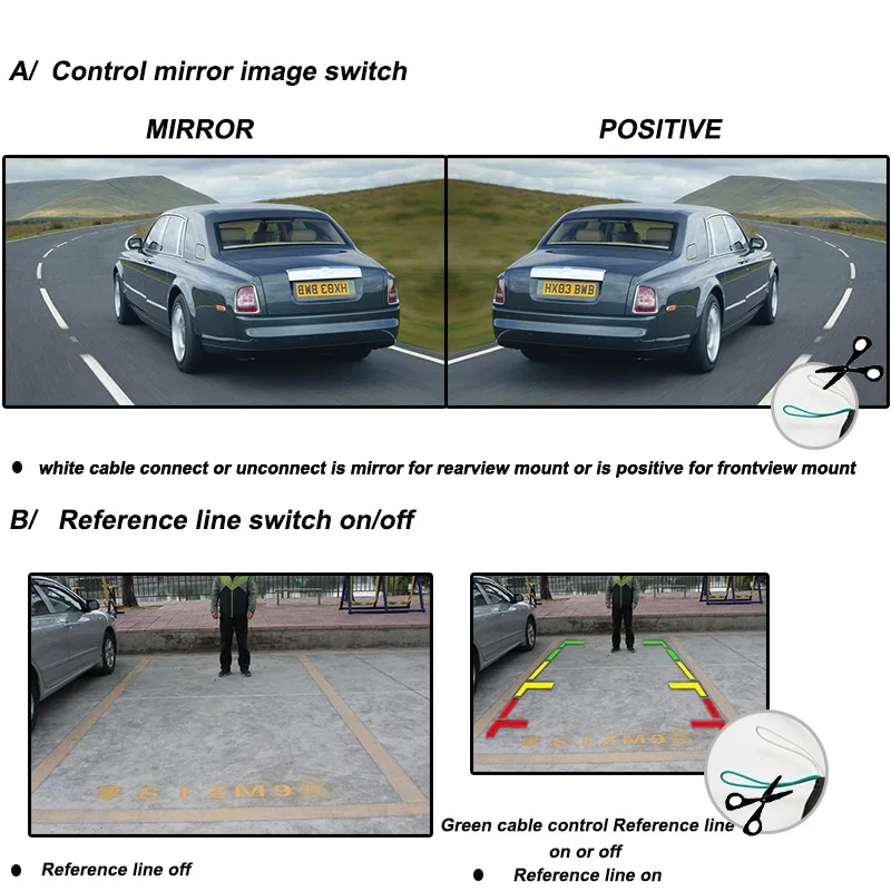 Автомобильная камера переднего и заднего вида HD универсальные встроенные на