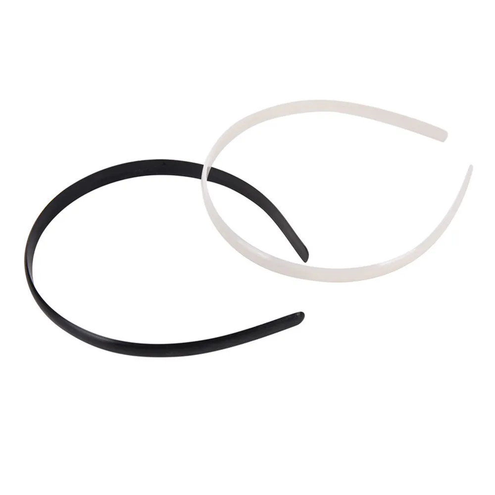 White Black Plain Lady Plastic Hair Band Headbands No Teeth Headwear Girl  Hair Diy Tool Accessories Wholesales 10pcs/set - Headband - AliExpress